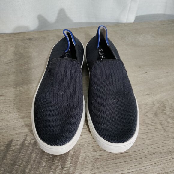 Rothy’s The Original Slip‎ On Sneaker Black Washable Women’s Size 8.5 - Picture 1 of 12